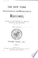 The New York Genealogical and Biographical Record