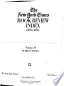 The New York Times Book Review Index, 1896-1970: Subject index