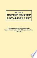 The Old United Empire Loyalists List