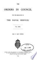 The Orders in Council for the Regulation of the Naval Service