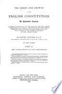 The Origin and Growth of the English Constitution
