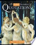 The Oxford Dictionary of Quotations