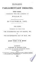 The Parliamentary Debates (official Report[s]) ...