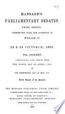 The Parliamentary Debates (official Report[s]) ...