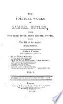 The poetical works of Samuel Butler. With the life of the author, by dr. Johnson. Cooke's ed