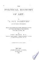 The Political Economy of Art, Or A Joy Forever (and Its Price in the Market)