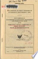 The Position of Small Business in Government Procurement (1974), Data Compiled by Subcommittee on Government Procurement and International Trade of ... 1974