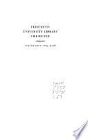 The Princeton University Library Chronicle