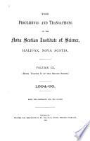 The Proceedings and Transactions of the Nova Scotian Institute of Science