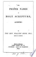 The Proper Names in Holy Scripture Accented