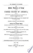 The Public statutes at large of the United States of America
