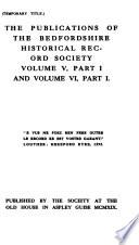 The Publications of the Bedfordshire Historical Record Society