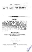 The Quarterly Civil List for Burma