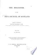 The Register of the Privy Council of Scotland: 1607-1610