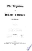 The Registers of Sibdon Carwood, Shropshire 1583-1812
