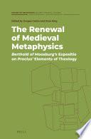 The Renewal of Medieval Metaphysics