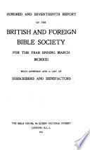 The Report of the British and Foreign Bible Society