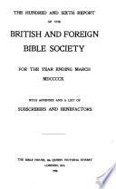 The Report of the British and Foreign Bible Society