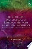 The Routledge Encyclopedia of Research Methods in Applied Linguistics