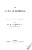The Śatakas of Bhartṛihari