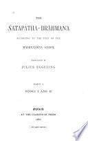 The Satapatha-brâhmana