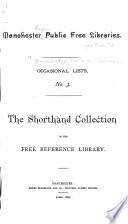 The Shorthand Collection in the Free Reference Library