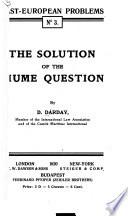 The Solution of the Fiume Question