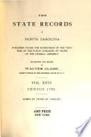 The State Records of North Carolina: Census, 1790, names of heads of families