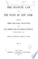 The Statute Law of the State of New York