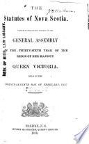 The Statutes of Nova Scotia