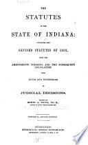 The Statutes of the State of Indiana
