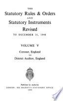 The Statutory Rules and Orders Revised