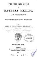 The student's guide to materia medica