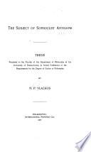 The Subject of Sophocles' Antigone