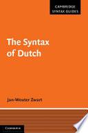 The Syntax of Dutch