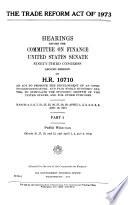 The Trade Reform Act of 1973