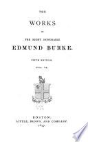 The Works of the Right Honorable Edmund Burke