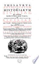Thesavrvs Antiqvitatvm et Historiarvm Siciliae