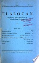 Tlalocan : ‡b a journal of source materials on the native cultures of Mexico