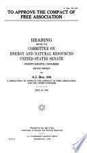 To Approve the Compact of Free Association