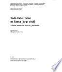 Todo Valle-Inclán en Roma (1933-1936)