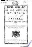 Tomo segundo de los Annales del Reyno de Navarra