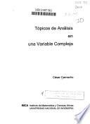 Tópicos de análisis en una variable compleja