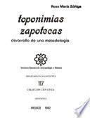Toponimias zapotecas