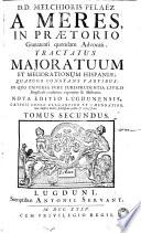 Tractatus majoratuum et meliorationum Hispaniae, 2