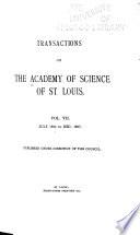 Transactions of the Academy of Science of St. Louis