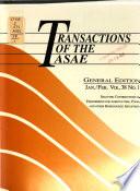 Transactions of the ASAE.