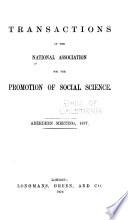 Transactions of the National Association for the Promotion of Social Science
