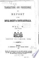 Transactions of the Royal Society of South Australia