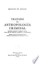 Tratado de antropología criminal